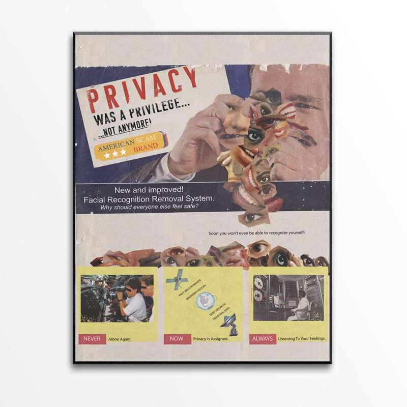 "Privacy was a Privilege" - art print -11"x14"