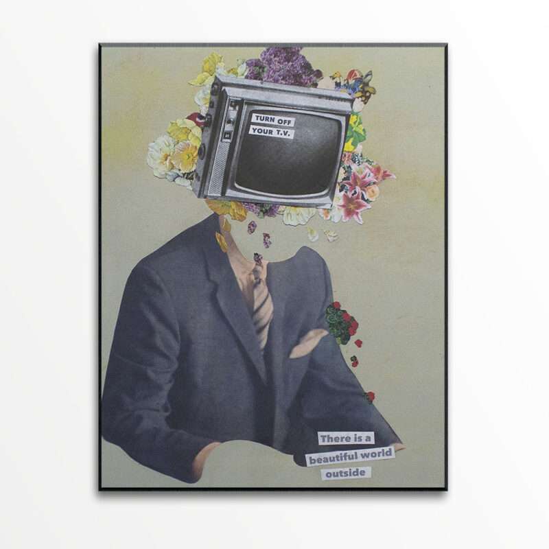 "Turn Off Your T.V." - art print -11"x14"