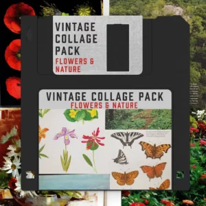 Vintage Collage Pack_Digital Product_mockup_FLOWERS AND NATURE copy