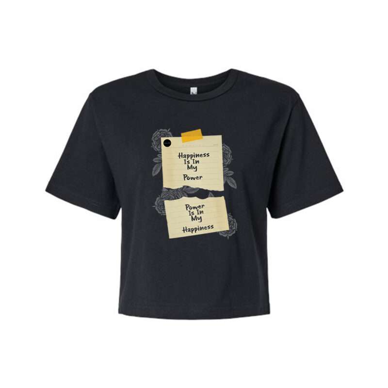 "Happiness is in" Cropped T-shirt