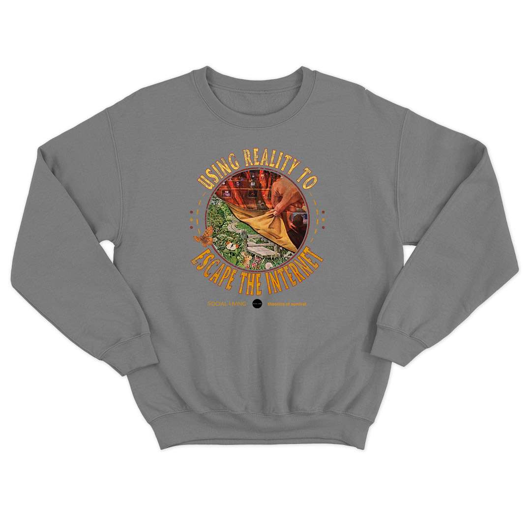 "Escaping The Internet" - Crewneck Sweatshirt - Image 3
